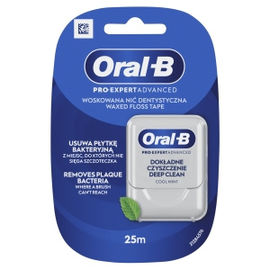 Oral-B Pro-Expert Advanced gewachste Zahnseide – reinigt gründlich – Minzgeschmack – 25 m