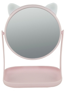 Różowe lusterko z uroczymi uszami - intervion