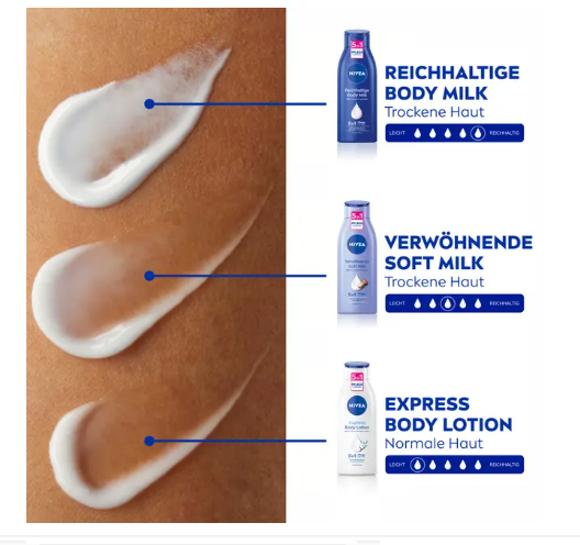 NIVEA bogate mleczko nawilżające 400ml z Niemiec