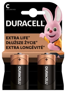 BATERIA ALKALINE BASIC EXTRA LIFE C LR14/MN1400 (2)
