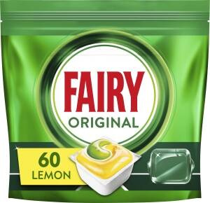 Fairy Original Lemon All In One Dishwasher Tablets, 60 Capsules