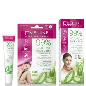 99 % natürliches Aloe Vera. Ultrasanftes Gesichts- und Kinn-Enthaarungsset