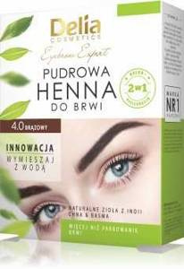 Delia Cosmetics Eyebrow Expert Pudrowa henna do brwi 4.0 brązowy 4 g