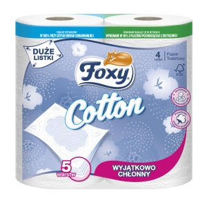 Toilettenpapier Foxy Cotton 4 Rollen