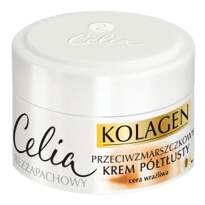 Celia Kolagen Przeciwzmarszczkowy krem półtłusty z kozim mlekiem na dzień i noc 50ml