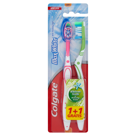 Colgate Max White Szczoteczka do zębów miękka SOFT 2 sztuki