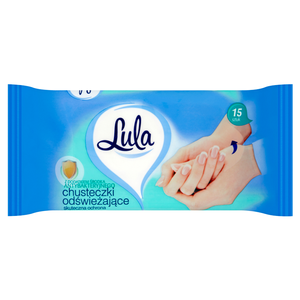 Lula Erfrischungstücher mit antibakteriellem Wirkstoff, 15 Stück