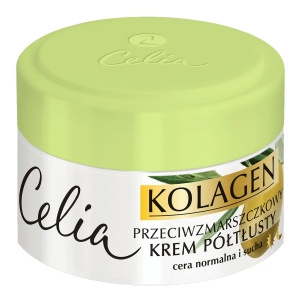 Celia Kolagen Przeciwzmarszczkowy krem półtłusty z oliwką na dzień i noc 50ml