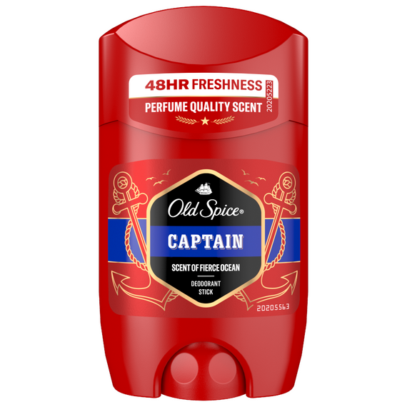 Old Spice Captain Deodorant Stick for Men 50 ml, 48h Freshness, Aluminum Free