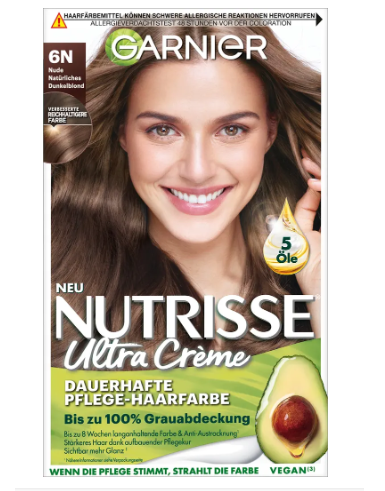 Garnier Nutrisse  Farba 6N Naturalny ciemny blond