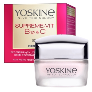 YOSKINE SUPREME-VIT B12 & C krem do twarzy 50 + na noc