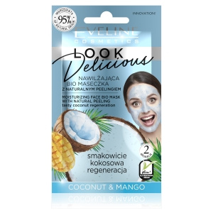 Look Delicious Nawilżająca maseczka do twarzy z naturalnym peelingiem