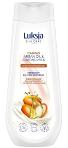 Luksja Silk Care Cremiges Duschgel mit Arganöl und Mandelmilch 500 ml