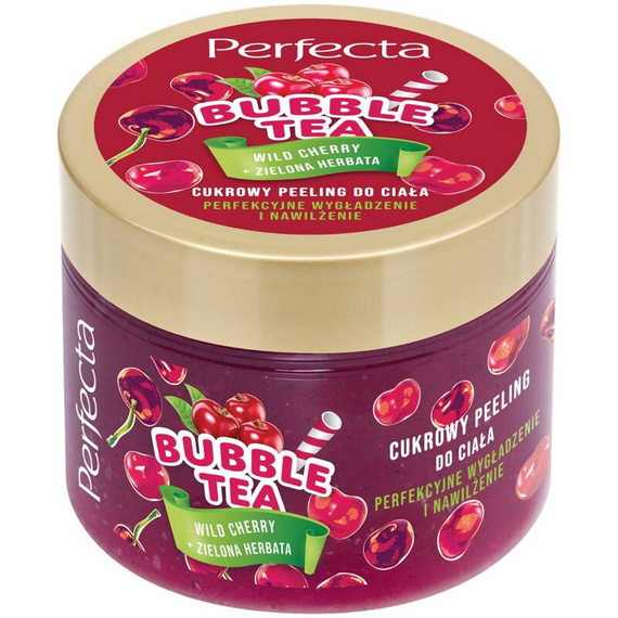 Perfecta Bubble Tea Cukrowy peeling do ciała Wild Cherry 300 ml