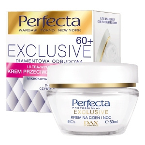 Perfecta Exclusive Diamentowa Odbudowa Ultra wygłądzający krem przeciwzmarszczkowy 60+ 50ml