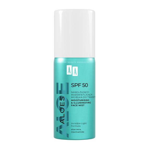 AA Aloes Nawilżająco-rozświetlająca mgiełka do twarzy SPF50 100 ml