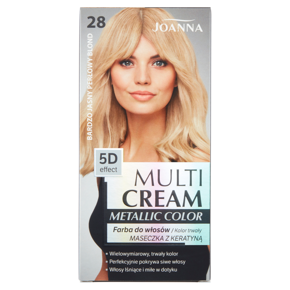 Joanna Multi Cream Metallic Color Haarfarbe sehr helles Perlblond 28