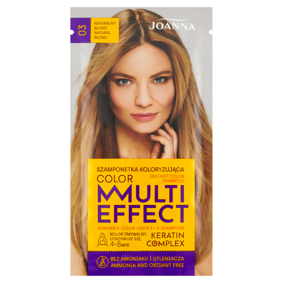 Joanna Multi Effect Color Shampoo zum Färben von Naturblond 03 35 g