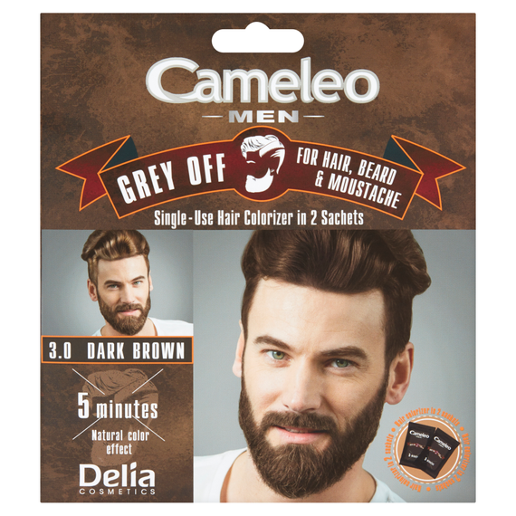 Cameleo Men Grey Off Einweg-Haarfärbemittel 3.0 Dunkelbraun