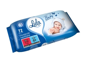 Lula Baby Chusteczki nawilżane z dodatkiem pantenolu 72 sztuki