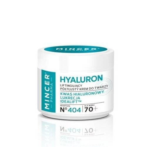 MINCER Hyaluron Krem do twarzy 404 70+ 50ml KWAS HIALURONOWY+LUKRECJA+IDEALIFT