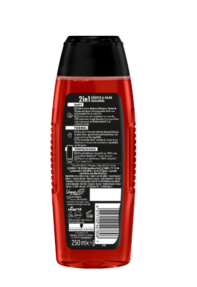 Fa Men Attraction Force Żel pod prysznic z formułą 2w1 o zapachu bergamotki i limonki 250 ml