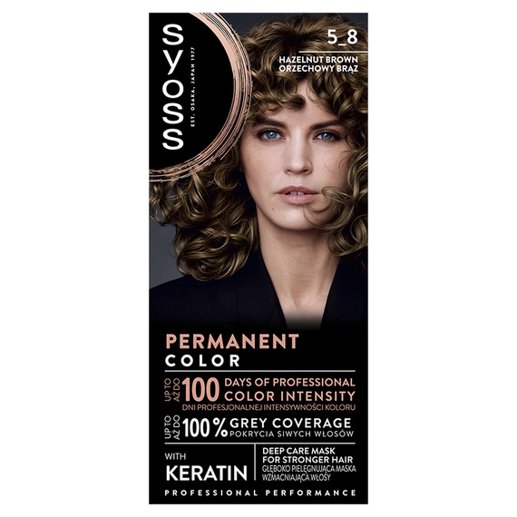 Syoss Permanent Coloration Permanente Haarfarbe 5-8 Nussbraun