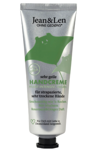 Jean&Len Intensywnie odżywczy krem do rąk wegański Rozmaryn i Imbir 75 ml z Niemiec