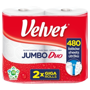 Velvet Jumbo Duo Paper Towel 2 Rolls