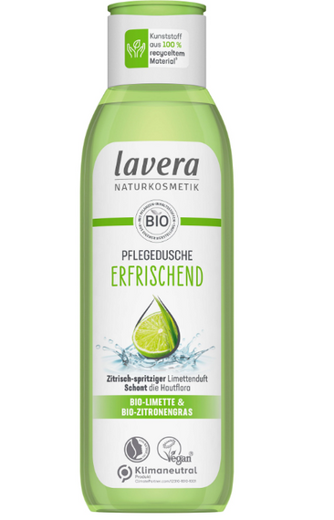 Lavera Żel pod prysznic orzeźwiający bio-limonka 250 ml