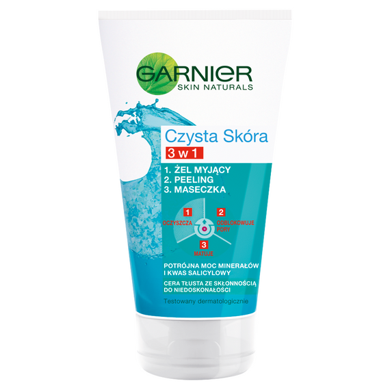 Garnier Clean Skin 3 in 1 Reinigungsgel + Peeling + Maske 150 ml