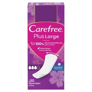 Carefree Plus Large Panty Liners Fresh Scent 20 pcs