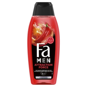 Fa Men Attraction Force Duschgel mit 2-in-1-Formel mit dem Duft von Bergamotte und Limette, 400 ml