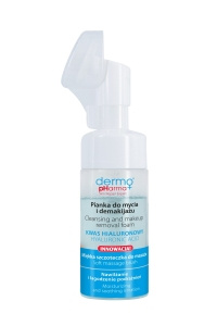 DERMO PHARMA Pianka do mycia twarzy i demakijażu Kwas Hialuronowy 125 ml