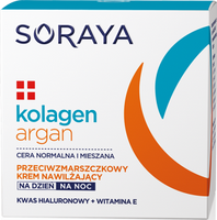 Soraya KOLAGEN+ARGAN Przeciwzmarszczkowy krem nawilżający na dzień i na noc 50 ml