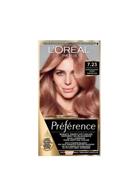 L'Oreal Paris Preference Farba do włosów 7.23 Bali Blond Opalizująco-Złocisty