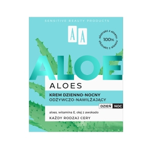 AA Aloes 100 % Aloe Vera-Extrakt, nährende und feuchtigkeitsspendende Tages- und Nachtcreme, 50 ml