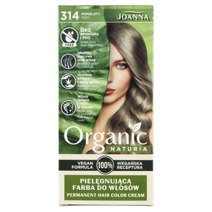 Joanna Naturia Organic Pielęgnująca farba do włosów popielaty 314