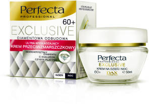 Perfecta Exclusive Diamentowa Odbudowa Ultra wygłądzający krem przeciwzmarszczkowy 60+ 50ml