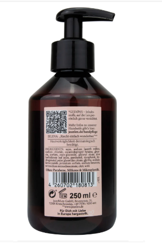 Jean&Len Mydło w płynie Piwonia i liczi bez parabenów 250 ml z Niemiec