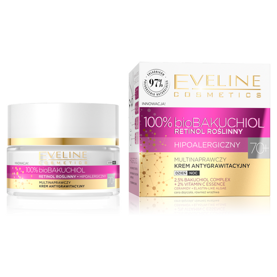 Eveline Cosmetics BioBakuchiol Multi-repair anti-gravity cream 70+