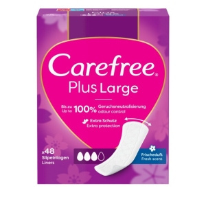 Carefree Plus Large Panty Liners Fresh Scent 48 pcs