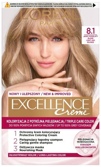 L'Oréal Paris Excellence Creme Farba do włosów 8.1 Jasny popielaty blond