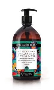 Barwa Natural Expert Nawilżające Mydło w Płynie Jaśmin z Aloesem 500ml