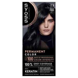 Syoss Permanent Coloration Permanent hair dye 1-1 black