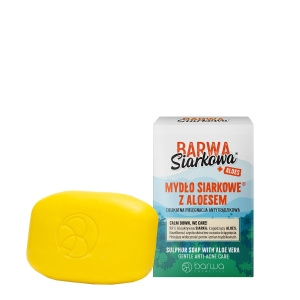 MYDŁO SIARKOWE Z ALOESEM ANTYTRĄDZIKOWE BARWA SIARKOWA 100 G