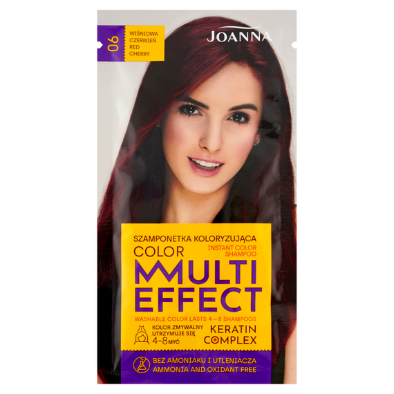 Joanna Multi Effect Color Färbeshampoo Kirschrot 06 35 g