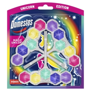Domestos Power 5 Magic Unicorn Toilettenblock, 3 x 50 g