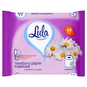 Lula Moistened toilet paper with chamomile extract 60 pieces