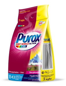Purox Waschpulver für farbige Textilien 3 kg (43 Wäschen)